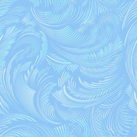 Blue seamless vector pattern background of frostのイラスト素材