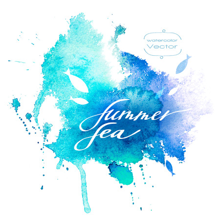 illustration watercolor spots. のイラスト素材