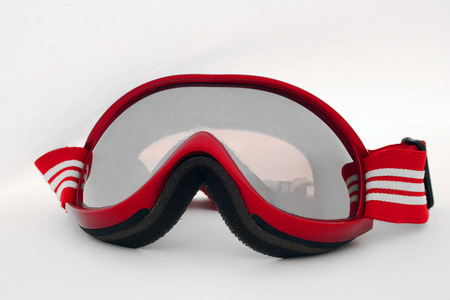 Ski goggles isolated on a white backgroundの写真素材