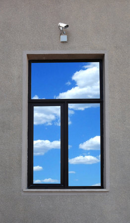 Window with camera security