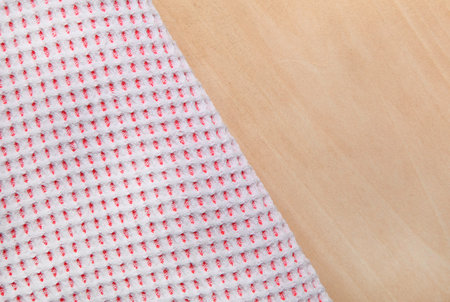 table clothe on wood