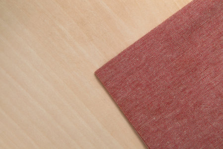 table clothe on woodの写真素材