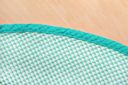 table clothe on woodの写真素材