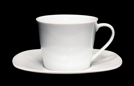 Empty Coffee Cup on Blackの写真素材