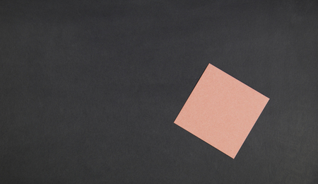 color note sticker on blackboardの写真素材