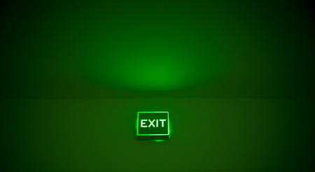 Exit on wallの写真素材