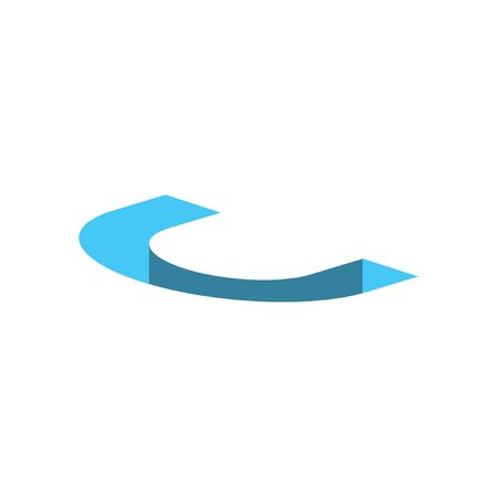 Simple 3 Dimension initial logo designのイラスト素材