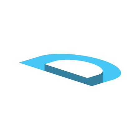 Simple 3 Dimension initial logo designのイラスト素材