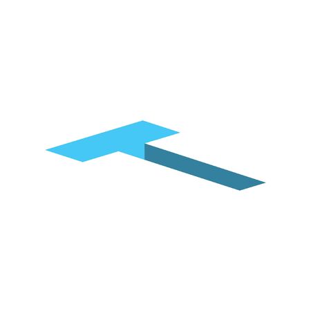 Simple 3 Dimension initial logo designのイラスト素材