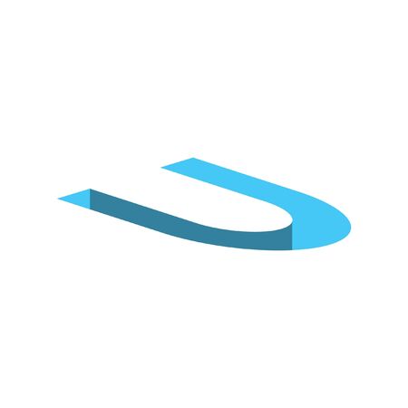 Simple 3 Dimension initial logo designのイラスト素材