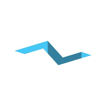 Simple 3 Dimension initial logo designのイラスト素材