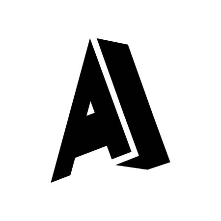 Simple 3 Dimension initial logo designのイラスト素材