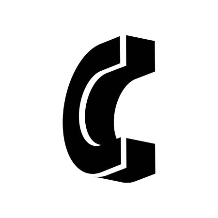 Simple 3 Dimension initial logo designのイラスト素材