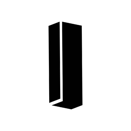 Simple 3 Dimension initial logo designのイラスト素材