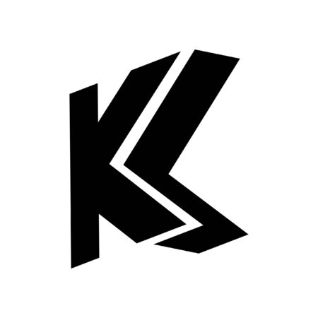 Simple 3 Dimension initial logo designのイラスト素材