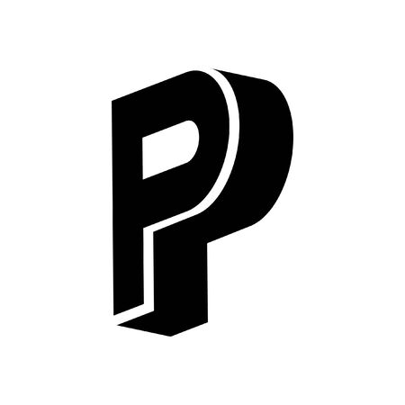Simple 3 Dimension initial logo designのイラスト素材