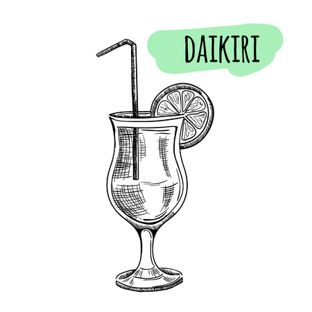 Sketch cocktails and alcohol drinks vector hand drawn illustration Set of sketch cocktails and alcohol drinks vector hand drawn illustrationのイラスト素材
