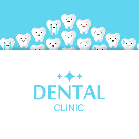 Dental clinic teeth background. Vector illustrationのイラスト素材