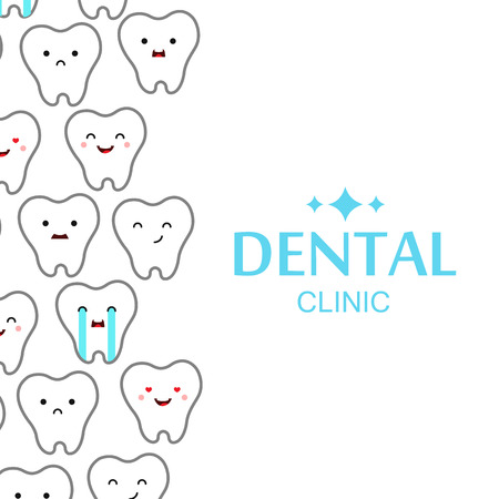 Dental clinic teeth background. Vector illustrationのイラスト素材
