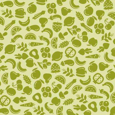 Organic world health day. Fruit and vegetablesのイラスト素材