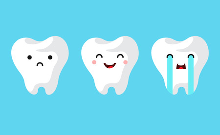 Dental clinic teeth set. Vector illustrationのイラスト素材