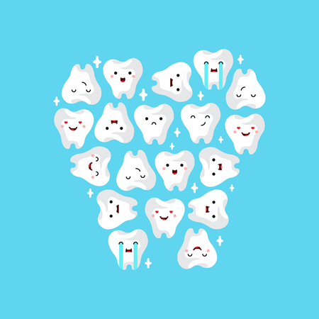 Dental clinic teeth background. Vector illustrationのイラスト素材