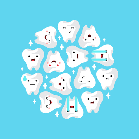 Dental clinic teeth background. Vector illustrationのイラスト素材