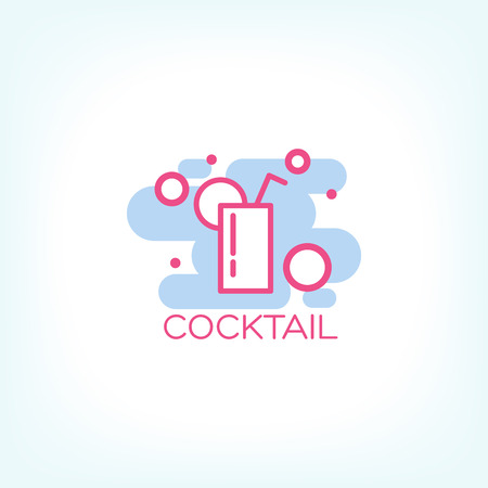 Cocktail concept design. vector illustrationのイラスト素材