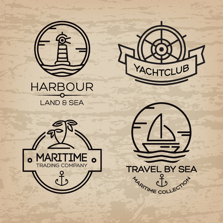 Travel Design. Set of Maritime collection designのイラスト素材