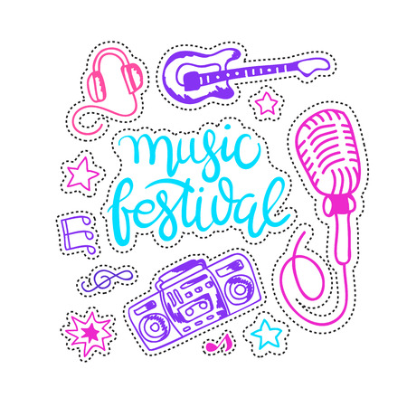 Colorful music background. Vector design conceptのイラスト素材