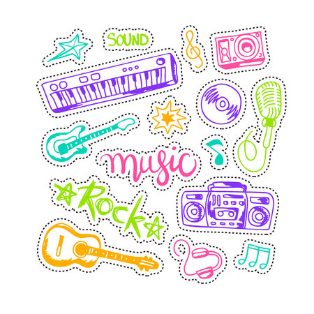 Colorful music background. Vector design conceptのイラスト素材
