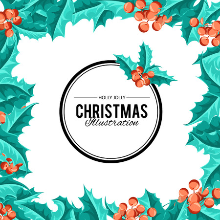 Merry Christmas background. Vector art. Perfect decoration element for cards, invitations and other types of holiday design.のイラスト素材