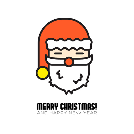 santa claus head isolated icon design, vector illustration graphicのイラスト素材