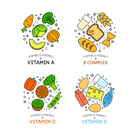 Healty food background representing. vegetables and fruits iconsのイラスト素材