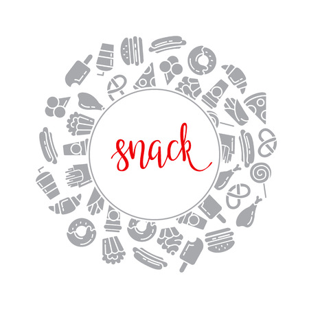 Fast food menu. Set of icons on the vector background. french fries, hamburger, sweet potato fries, hot dog icecreamのイラスト素材