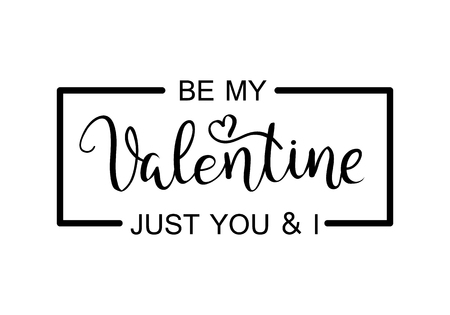 Hand-lettered vintage st. valentines card - with handmade calligraphy, vector backgroundのイラスト素材
