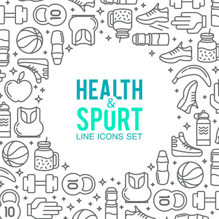 Circle of sports icons. Sport concept, background.のイラスト素材