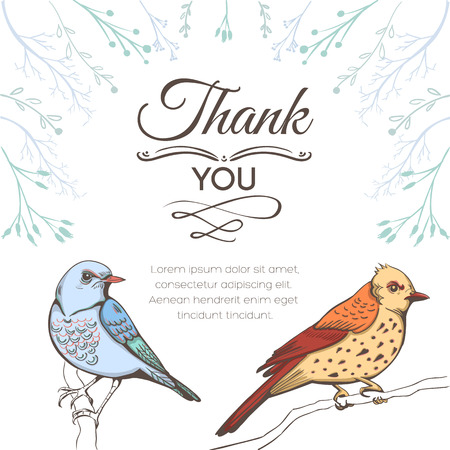 illustration of a bird. hand made backgroundのイラスト素材