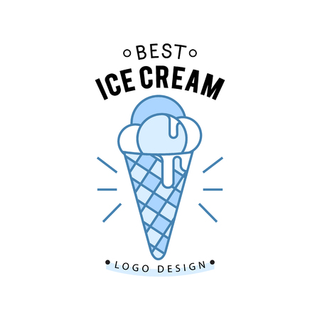 Linear Flat fast food badge, banner or logo emblem. Elements on the theme of the fast food business.のイラスト素材