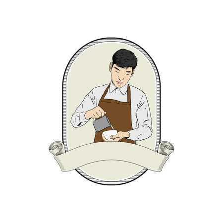 barista vector designのイラスト素材