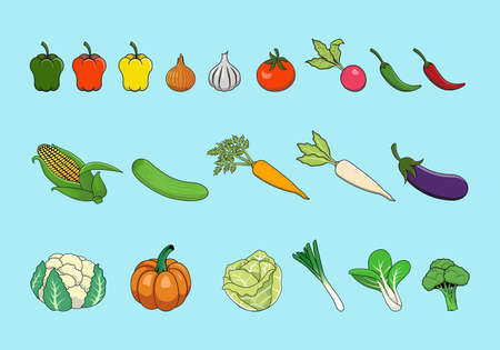 vegetables setのイラスト素材