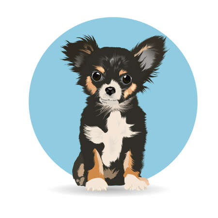 cute puppy vector designのイラスト素材