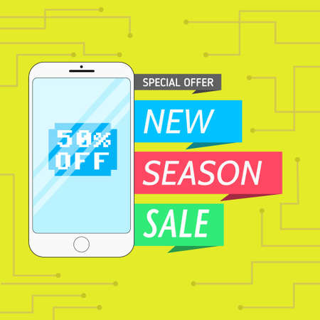 new season sale vector designのイラスト素材