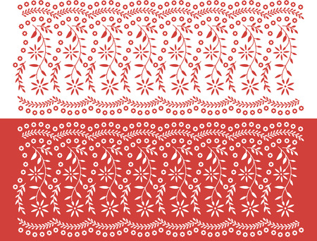 Floral seamless bannersのイラスト素材