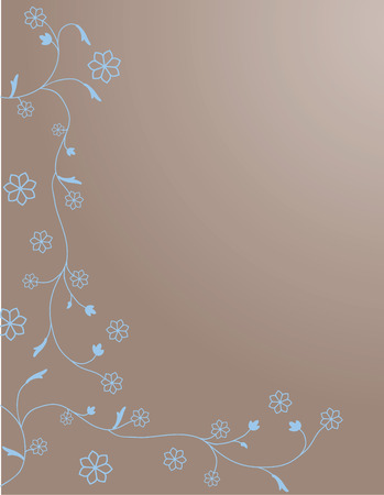 Decorative vintage blue floral borderのイラスト素材