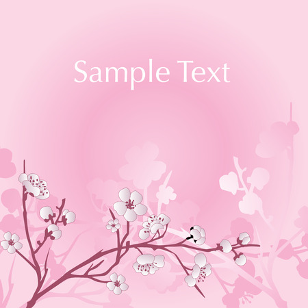 Vector asian style flower backgroundのイラスト素材