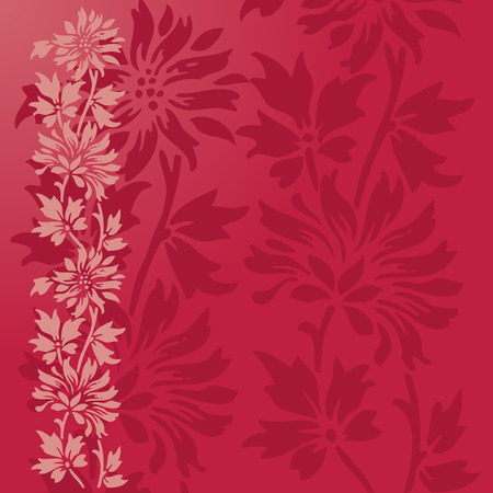 Classical pink floral banner with space for textのイラスト素材