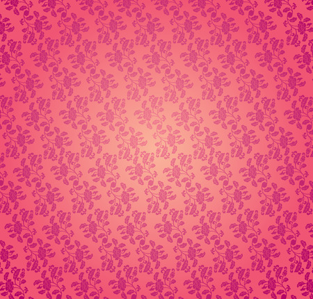 Classical pink floral wallpaperのイラスト素材