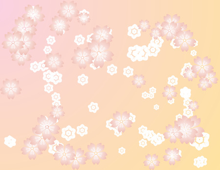 Traditional Japanese sakura cherry blossom background designのイラスト素材