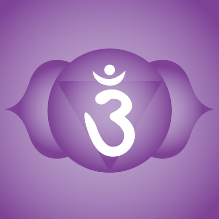 Ajna third eye chakra symbolのイラスト素材
